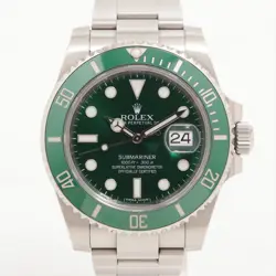 ROLEX GREEN SUBMARINER 116610LV SS SS AT GREEN-FACE 3 EXTRA LINKS