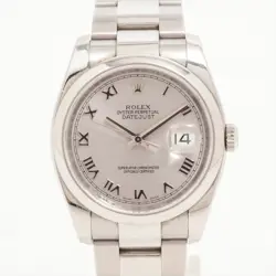 ROLEX DATEJUST 116200 SS SS AT SILVER-FACE OYSTER BRACELET