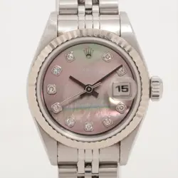 ROLEX DATEJUST 69174G SSWG SS AT BLACK-SHELL-FACE 2 EXTRA LINKS