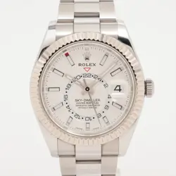 ROLEX SKY-DWELLER 326934 SSWG SS AT WHITE DIAL OYSTER BRACELET
