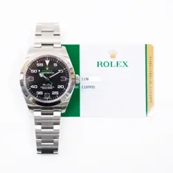 2020 ROLEX AIR-KING 116900, 40MM, STEEL, BLACK ARABIC DIAL, OYSTER, BOX & PAPERS