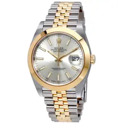 ROLEX DATEJUST 41 SILVER DIAL STEEL AND 18K YELLOW GOLD JUBILEE BRACELET MEN'S