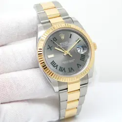 ROLEX 126333 DATEJUST 41 18K/SS WITH SLATE ROMAN DIAL ON OYSTER