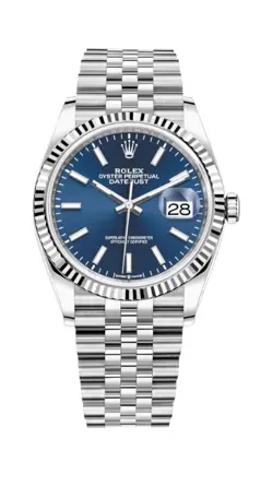 ROLEX DATEJUST 36MM JUBILEE BRACELET BLUE DIAL 126234 COMPLETE SET 2025