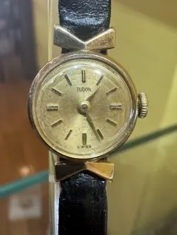 LADIES ROLEX TUDOR 9K YELLOW GOLD COCKTAIL WATCH, 1989