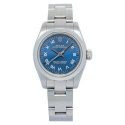 ROLEX OYSTER PERPETUAL 176200 2012 CARD STAINLESS BLUE DIAL WOMEN'S WATCH 26MM
