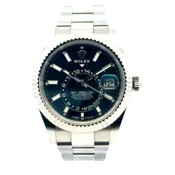 ROLEX 336934 SKY-DWELLER BLACK DIAL ON OYSTER BRACELET 42MM WATCH - FULL SET