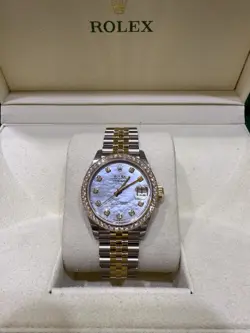 ROLEX DATEJUST 31 MOTHER OF PEARL DIAMOND YELLOW GOLD 278383RBR 2025 FULL SET
