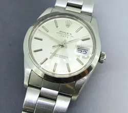 ROLEX DATE REF# 15000 STAINLESS STEEL OYSTER BRACELET WATCH 34 MM