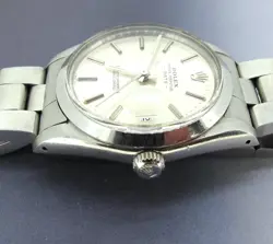 Rolex Date Ref# 15000 Stainless Steel Oyster Bracelet Watch 34 MM