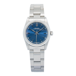 ROLEX OYSTER PERPETUAL 77080 SS AUTOMATIC BLUE DIAL UNISEX WATCH 31MM
