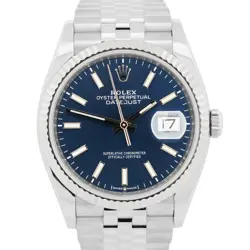 MINT 2023 ROLEX DATEJUST 36 BLUE 18K STAINLESS STEEL JUBILEE 126234 WATCH BOX