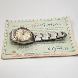 W/PAPERS 1965 ROLEX LADIES DATE 26 MM TWO TONE OYSTER AUTOMATIC WATCH 6517
