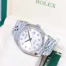 ROLEX 36MM SILVER JUBILEE DIAMONDS DATEJUST  116234 (2011)