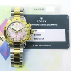 2005 ROLEX COSMOGRAPH DAYTONA, 116523, 40MM, STEEL & GOLD, BLACK MOTHER OF PE...