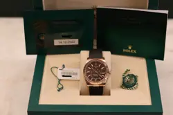 Rolex Sky-Dweller 326235 Black Two-Piece Strap with Pink Bezel