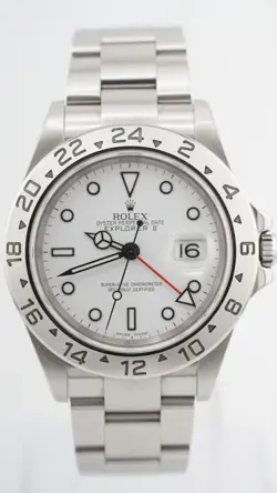 2008 MINT ROLEX EXPLORER II WHITE 16570 40MM NO HOLES POLAR GMT WATCH BOX