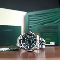 NEW & UNWORN 2024 COMPLETE SET MINT GREEN JUBILEE ROLEX SKY-DWELLER 336934