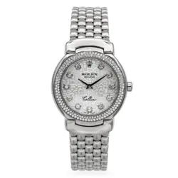 ROLEX CELLINI 18K WHITE GOLD DIAMOND WOMEN'S WATCH REF. 6671