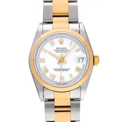 ROLEX DATEJUST 68243 WHITE WATCH 671345