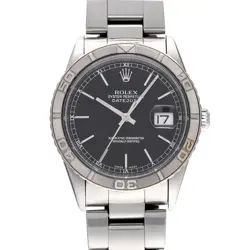 ROLEX DATEJUST THUNDERBIRD 16264 BLACK WATCH 670695