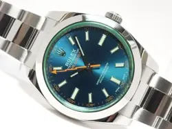 ROLEX MILGAUSS GREEN GLASS Z BLUE REF.116400GV '22 MENS116400GV
