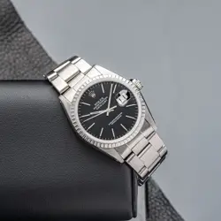 ROLEX DATEJUST 16030 FACTORY BLACK DIAL OYSTER BRACELET 1978 YEAR