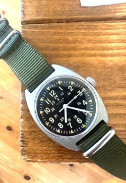 ROLEX MILITARY VINTAGE WATCH BLACK DIAL MANUAL WINDING VIETNAM WAR FROM JAPAN