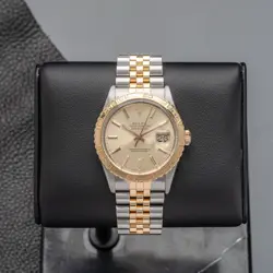 VINTAGE ROLEX DATEJUST 36MM CHAMPAGNE TURN-O-GRAPH JUBILEE STEEL GOLD 16253