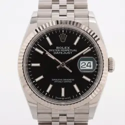 ROLEX DATEJUST 126234 SSWG SS AT BLACK DIAL 3 EXTRA LINKS