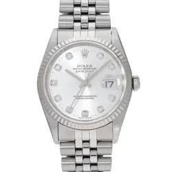 ROLEX DATEJUST 16234G SILVER/DIAMOND WATCH 678078