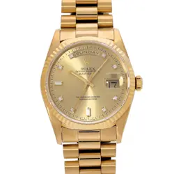 ROLEX DAY-DATE 18238A CHAMPAGNE/DIAMOND WATCH 679047