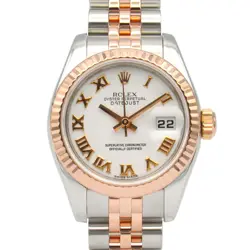 ROLEX DATEJUST G SERIAL K18PG SS LADIES WHITE 179171 #MM036