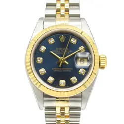 ROLEX DATEJUST 10P DIAMOND P-SERIES K18YG SS DIAMOND MEN'S NP 79173G #MM067