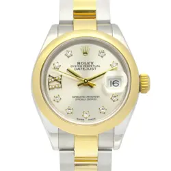ROLEX DATEJUST IX/9P STAR DIAMOND RANDOM K18YG SS LADIES OYSTER 279163G #MM016