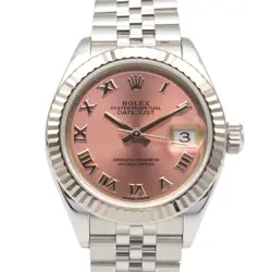 ROLEX DATEJUST RANDOM SERIAL K18WG SS LADIES PINK 279174 #MM041