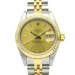 ROLEX DATEJUST R SERIAL K18YG SS LADIES GOLD CH/BA 69173 #MM088