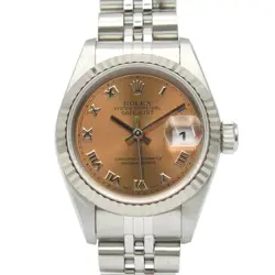 ROLEX DATEJUST T-SERIES K18WG SS LADIES PINK RO 69174 #MM095