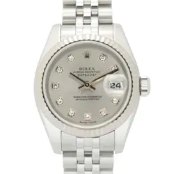 ROLEX DATEJUST 10P DIAMOND D-SERIES K18WG SS LADIES NP 179174G #MM056