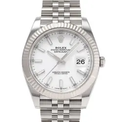 USED ROLEX DATEJUST 126334 WHITE AUTOMATIC CASE: 41.0MM MEN'S WATCH #107015