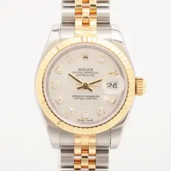 ROLEX DATEJUST 179173G SSYG SSYG AT SILVER-FACE 2 EXTRA LINKS