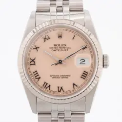 ROLEX DATEJUST 16234 SSWG SS AT IVORY-FACE