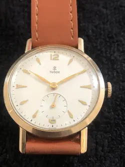 TUDOR ROLEX 9CT GOLD 1960S MENS WATCH