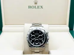 ROLEX DAYTONA WHITE GOLD 116509 40MM BLACK DIAMOND DIAL 18K WHITE GOLD BOX