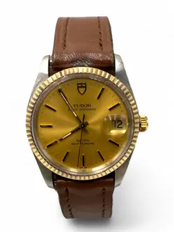 TUDOR BY ROLEX PRINCE OYSTERDATE GOLD AND STEEL 1 11/32IN CONDITION REF. 74033