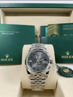 ROLEX DATEJUST, 36MM, GREEN SLATE ROMAN, OYSTER, FLUTED, 126234, UNWORN, 2025