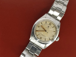 ROLEX 6084 OYSTER PERPETUAL 1952 SEMI-BUBBLEBACK VINTAGE PATINA, WITH BOX