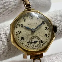 ROLEX 20S-40S VINTAGE ANTIQUE WHITE DIAL HAND WINDING WRISTWATCH
