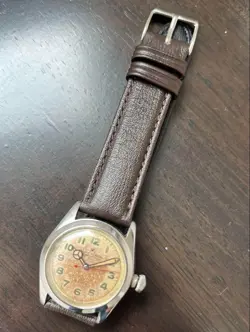 Rolex Oyster Speed ??King 40s Vintage Antique Beige Dial Hand Winding Wristwatch