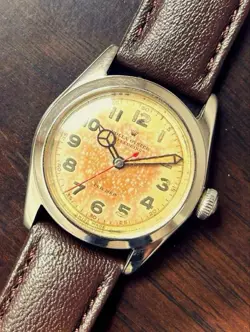 Rolex Oyster Speed ??King 40s Vintage Antique Beige Dial Hand Winding Wristwatch